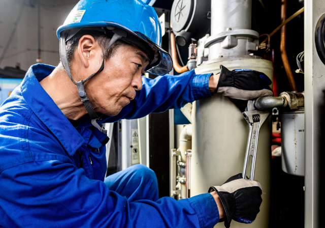 コンプレッサー保守・サービスにおける、定期メンテナンスおよび緊急修理対応